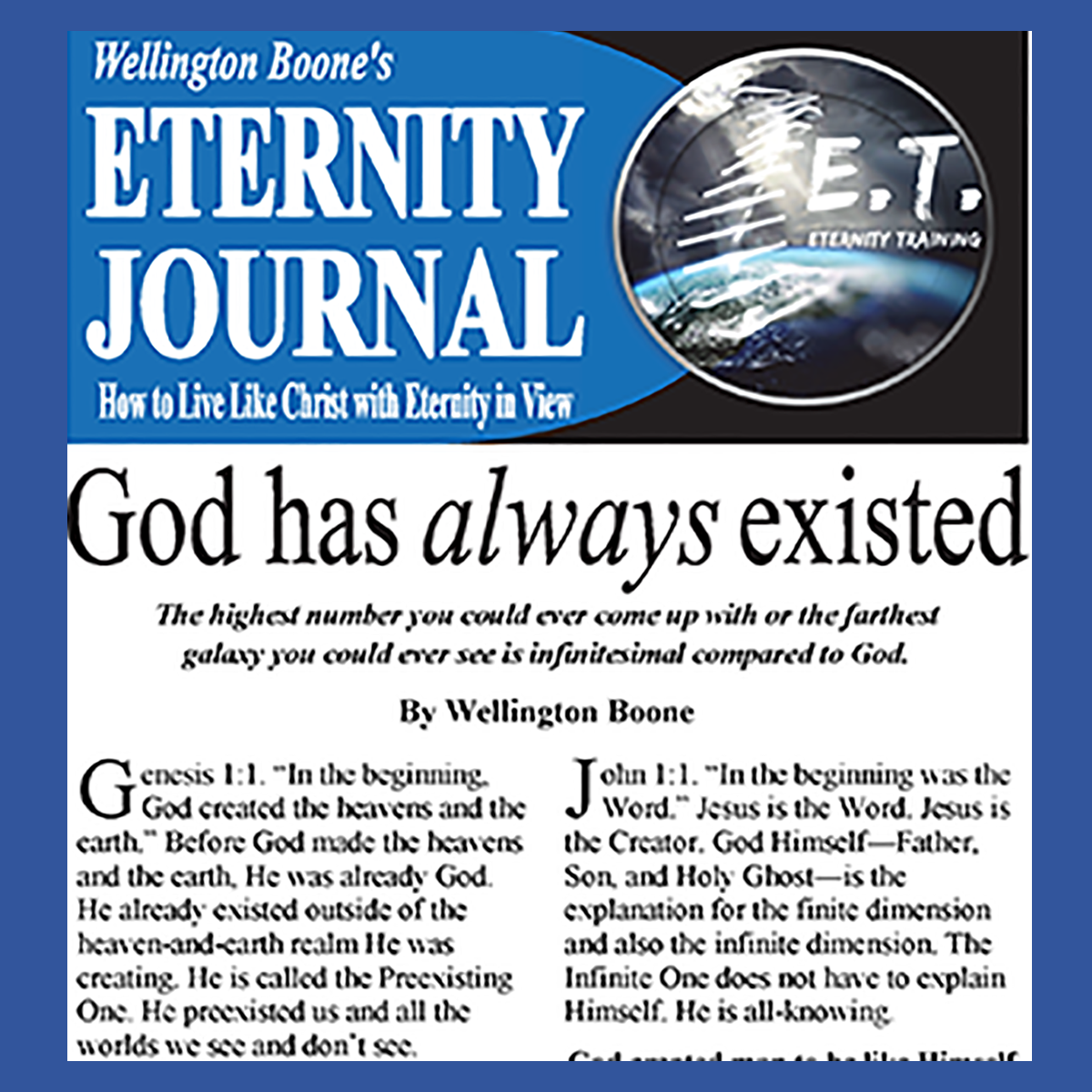 Eternity Journal E-Book Download